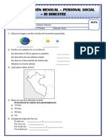 Evaluación Mensual - III Bimestre Primer Grado