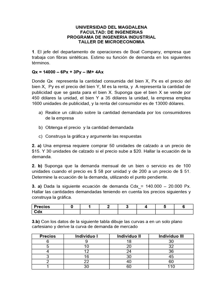 Análisis de Demanda y Oferta en Microeconomía | PDF | Oferta (economía ...