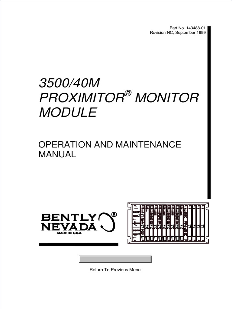 Dokumen - Tips 3500 40m Proximitor Monitor Module 143488 01 | PDF ...