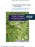 Games Strategies and Decision Making 2nd Edition Harrington Solutions Manual