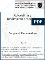 Autoestima y Rendimiento Academico