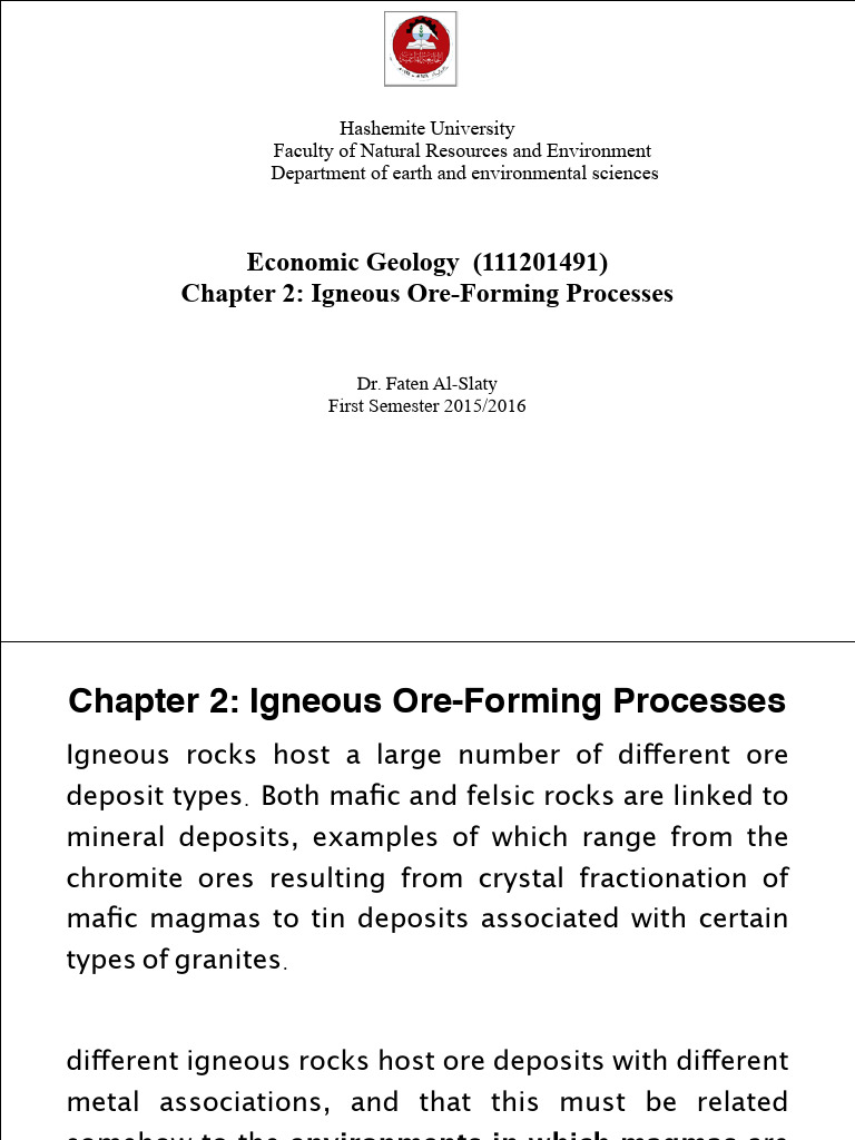 Igneous Ore-Forming Processes Overview | PDF | Magma | Igneous Rock