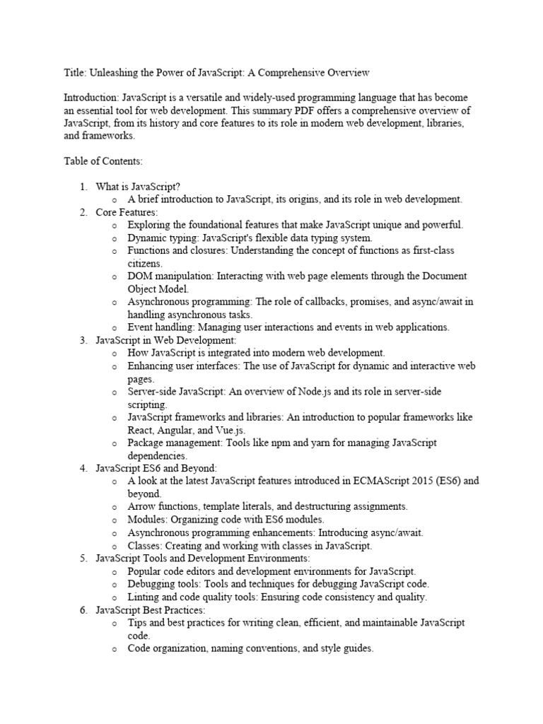 JS Notes | PDF | Java Script | World Wide Web