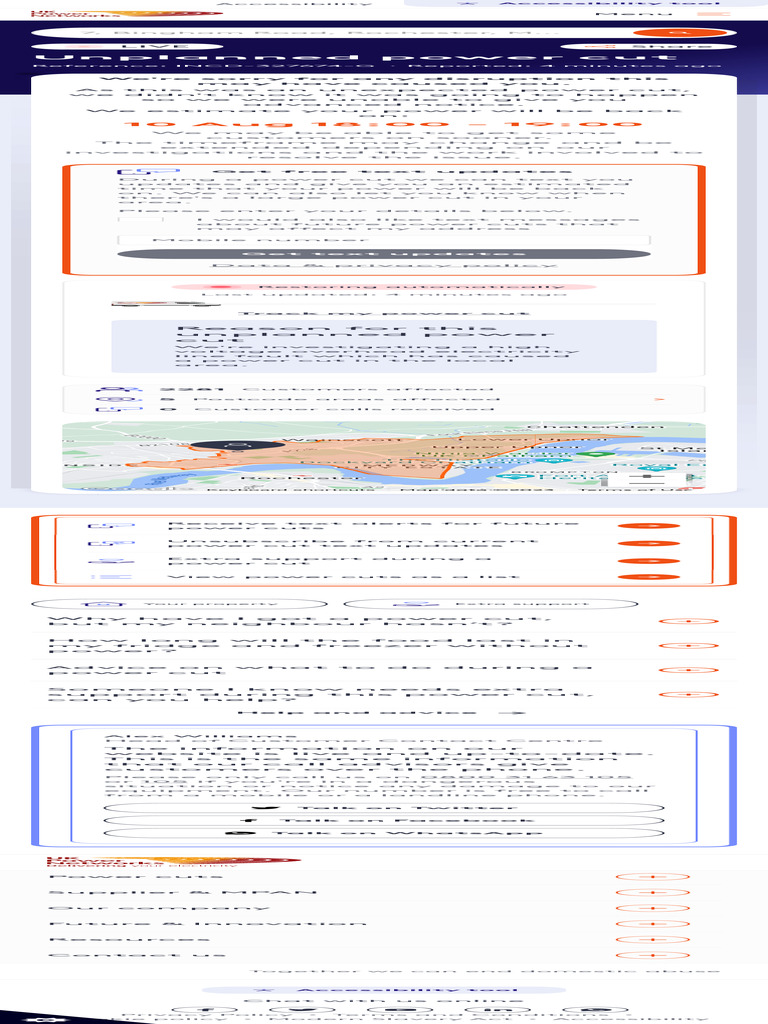 Live Power Cut Information & Updates UK Power Networks - I | PDF ...