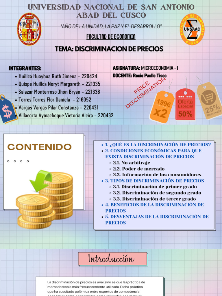 DISCRIMINACION DE PRECIOS (1) PDF Mercado (economía) Monopolio