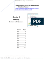 Introductory Statistics Using Spss 2nd Edition Knapp Solutions Manual