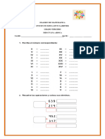 CUESTIONARIO DE MATEMATICAS 3°