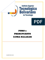 Foro 1 Presupuesto