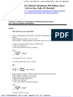 Test Bank For Clinical Calculations 8th Edition Joyce Lefever Kee Sally M Marshall