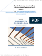 Test Bank For Cognitive Psychology Connecting Mind Research and Everyday Experience 3rd Edition e Bruce Goldstein