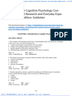 Test Bank For Cognitive Psychology Connecting Mind Research and Everyday Experience 3rd Edition Goldstein