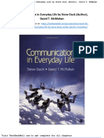 Test Bank For Communication in Everyday Life by Steve Duck Author David T Mcmahan