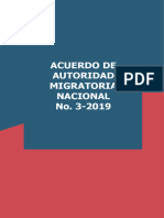 Reglamento de Visas - Acuerdo de Autoridad Migratoria Nacional No. 3-2019