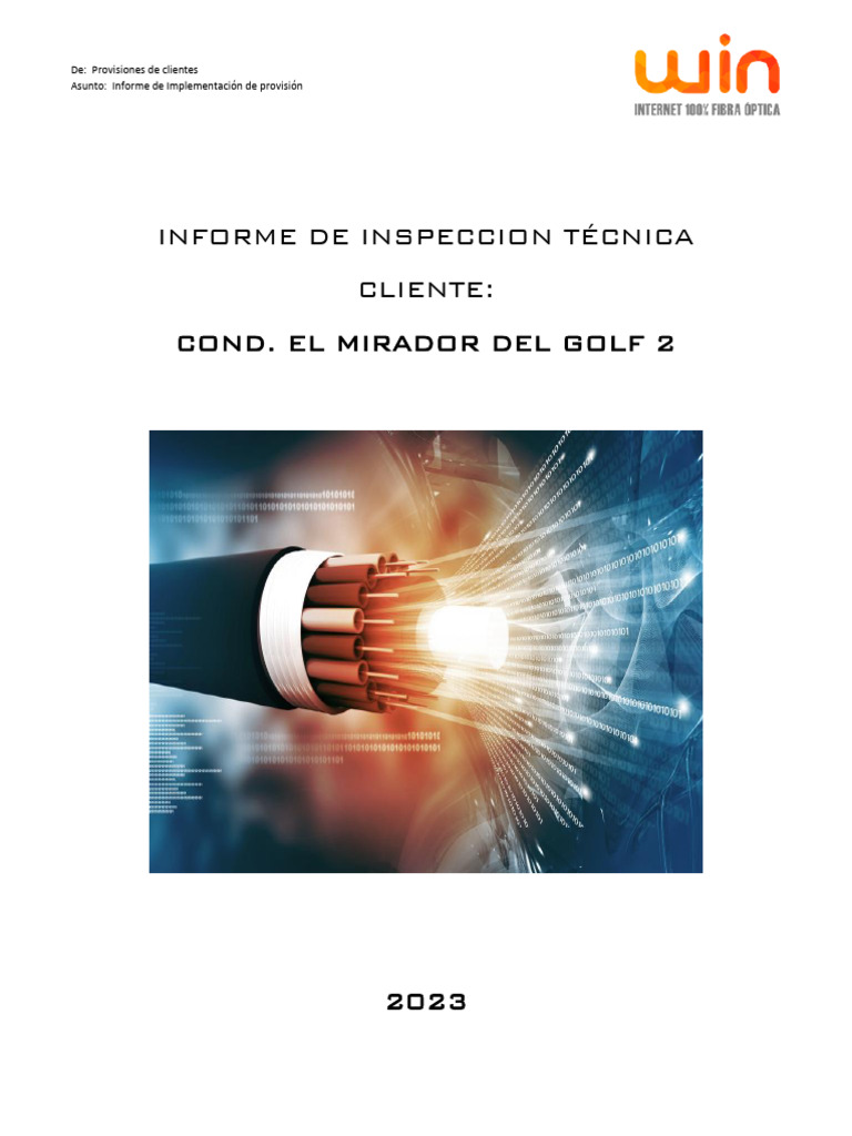 Informe Técnico: Cond. El Mirador Golf 2 | PDF