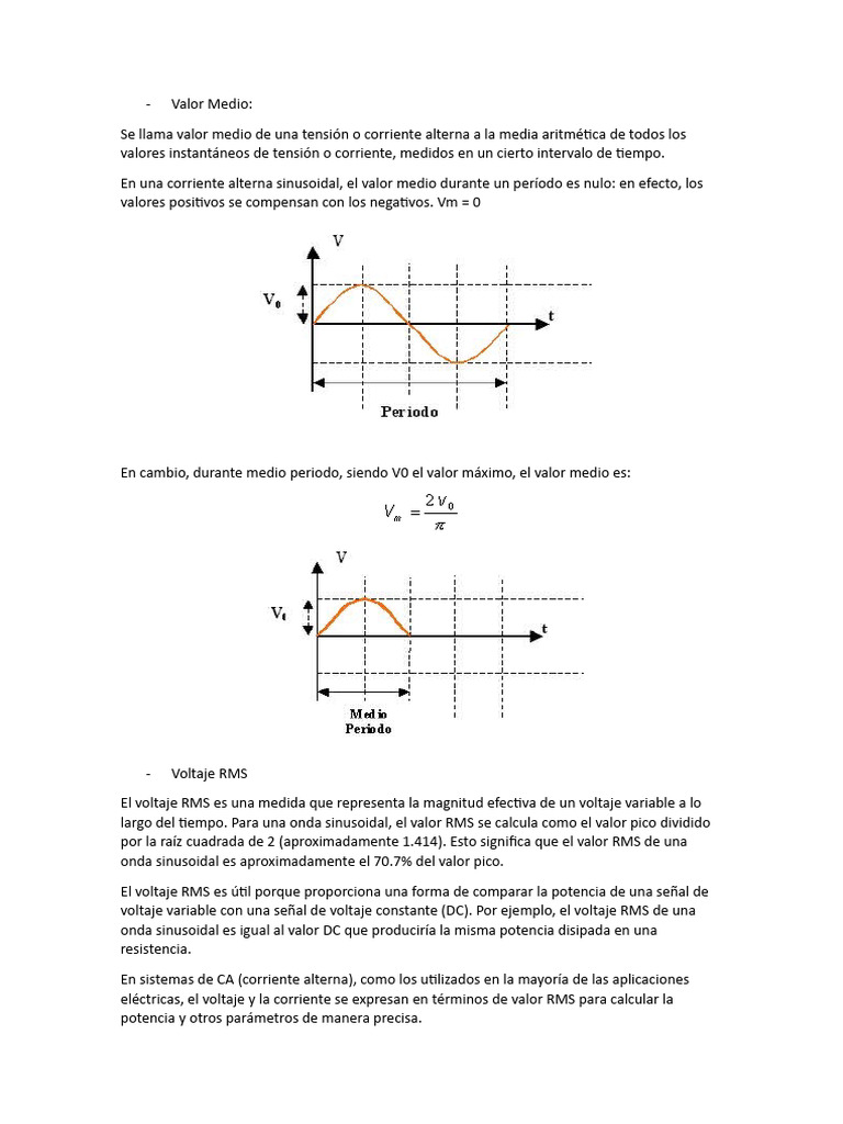 Valor Medio y Rms | PDF