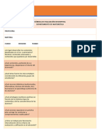 Rúbrica de Evaluación Matemática