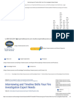 Interviewing and Timeline Skills Your Fire Investigation Expert Needs