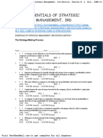 Test Bank For Essentials of Strategic Management 3rd Edition Charles W L Hill Isbn 10 1111525196 Isbn 13 9781111525194