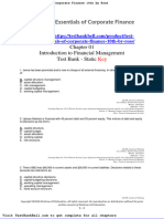 Test Bank For Essentials of Corporate Finance 10th by Ross