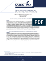 A Teoria Institucional e Sua Aplicação Na Perspectiva de Sistema de Informação