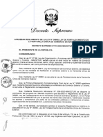 DS #008 - Aprueba Reglamento de La Ley N°30860, Ley de Fortalecimiento de La Ventanilla Única de Comercio PDF