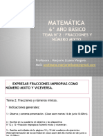 6° Básico PPT Matemática Clase 16 de Junio Fracciones Profesora Marjorie Lizana. Lunes 1 de Junio