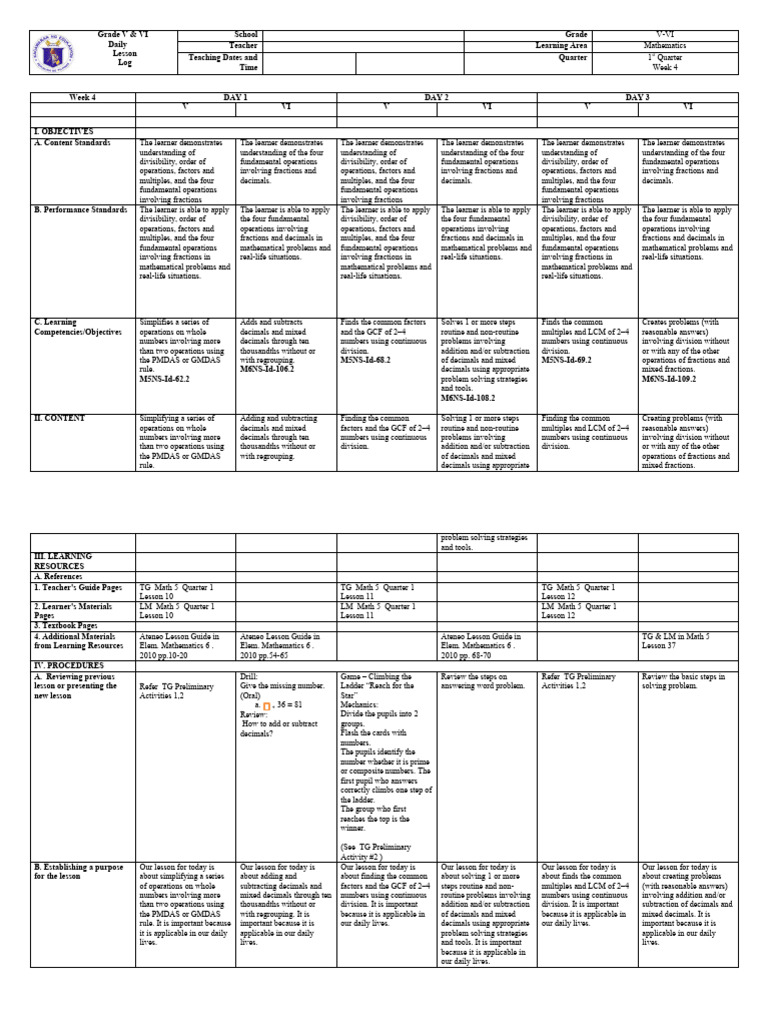 Week 4 MATH | PDF | Mathematics | Learning