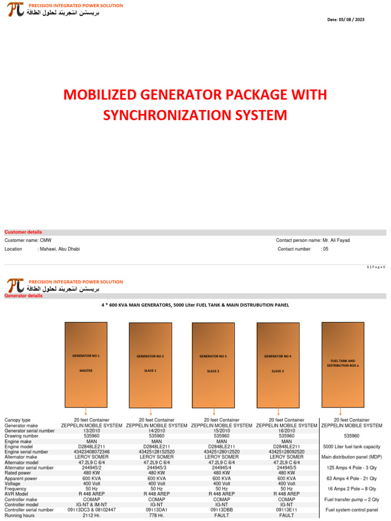 Generator Maintenance Report | PDF | Electric Generator | Switch