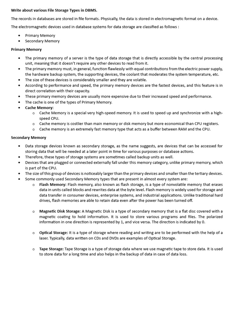 Unit 5 File Organization PDF