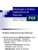 Análise Institucional de Discurso - 1