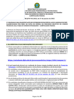 Edital DDE-JP Nº 09-2022 - 1 Chamada Da Lista de Espera - PSCT 2022 - Campus JP - Integrados