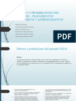 Deberes Y Prohibiciones Del Aprendiz - Tratamientos Académicos Y Administrativos