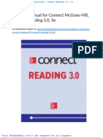Solution Manual For Connect Mcgraw Hill Connect Reading 3 0 3e