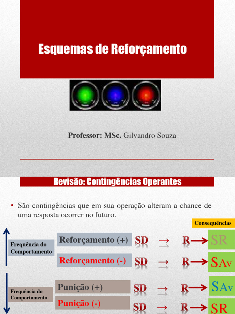 Esquemas de Reforçamento e Comportamento | PDF | Comportamento ...