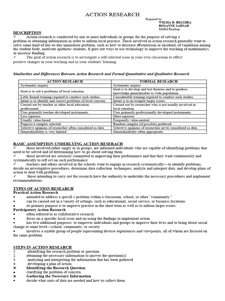 Understanding Action Research in Education | PDF