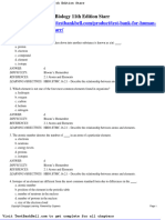 Test Bank For Human Biology 11th Edition Starr