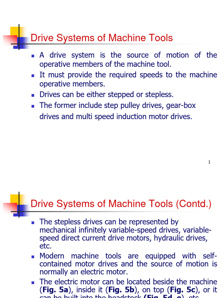 Drive Systems in Modern Machine Tools | PDF | Gear | Belt (Mechanical)
