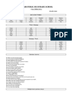 Class 5th Syllabus (2023FT)