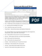 Fungsi Menu Home Pada Microsoft Word