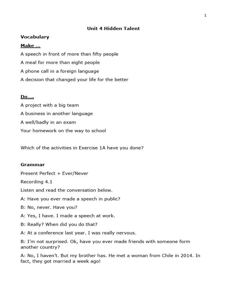 4 1 hidden talent pdf english language linguistics