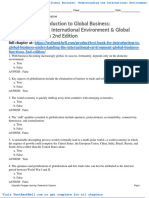 Test Bank For Introduction To Global Business Understanding The International Environment Global Business Functions 2nd Edition