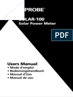 SOLAR 100 - Solar Power Meter - Manual