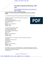 Accounting Information Systems Romney 13th Edition Test Bank