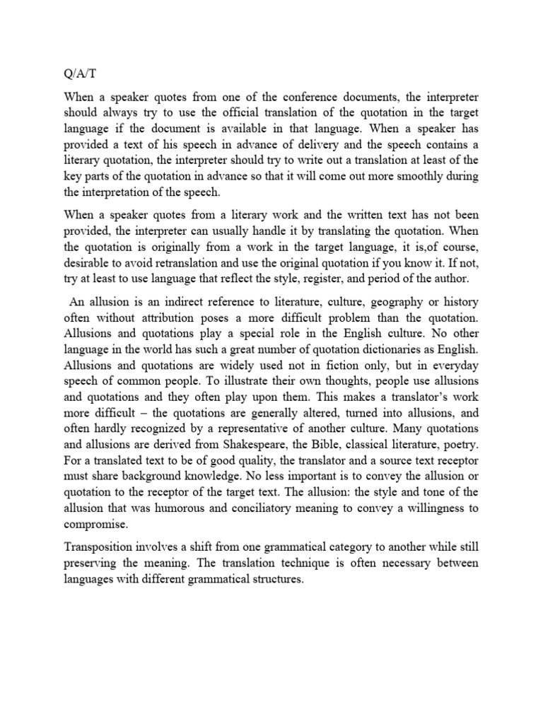 When A Speaker Quotes From One of The Conference Documents PDF