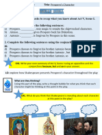 Lesson 2 Prosperos Character