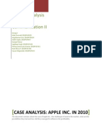 Written Analysis and Communication II: Case Analysis: Apple Inc. in 2010