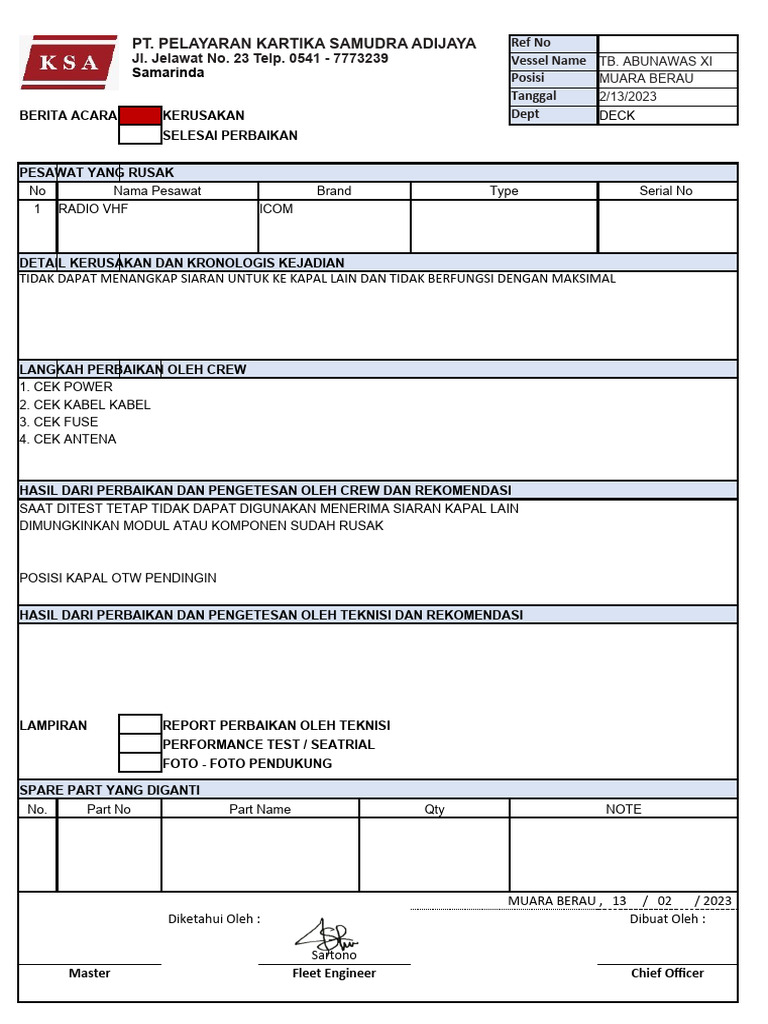 Form BA KSA | PDF