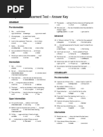 Perspectives Placement Test Answer Key