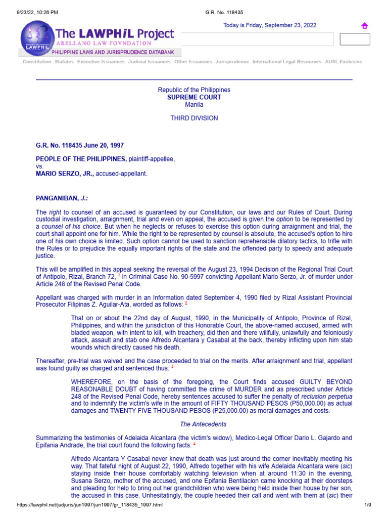 Supreme Court Ruling on Right to Counsel | PDF