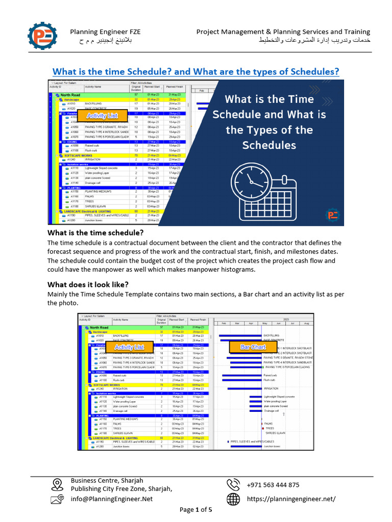 what-is-time-schedule-pdf-project-management-computing